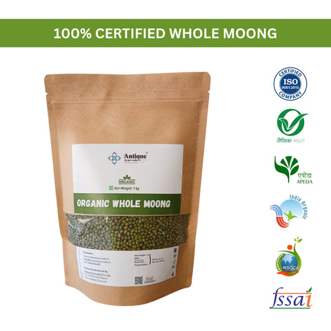 Organic Whole Moong Beans (Green Gram)