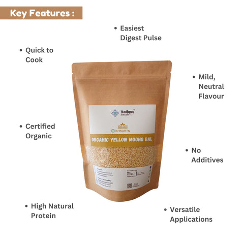 Organic Moong Dal | Premium Split Yellow Mung Beans