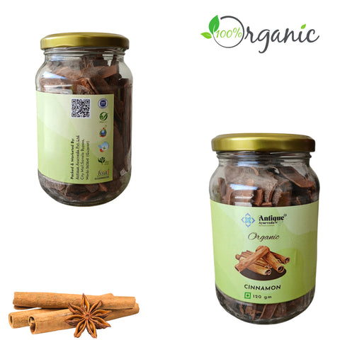 Organic Cinnamon (Dalchini) | Premium Bark Pieces | 120 GM
