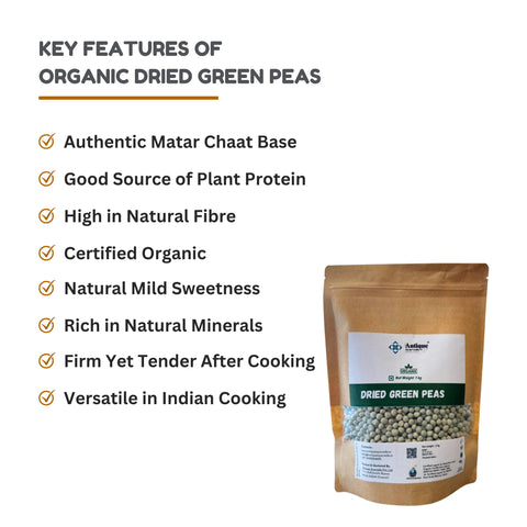 Organic Dried Green Peas | Premium Quality