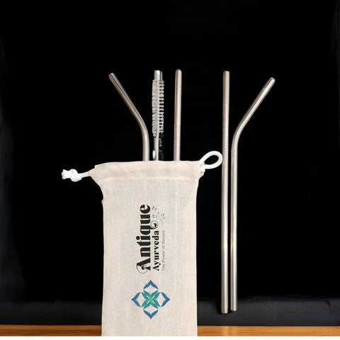 Eco-Friendly Reusable Straw with Natural Cleaner Brush