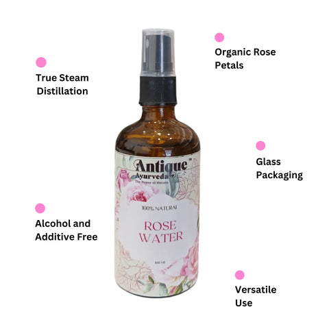 Pure Organic Rose Water | Steam Distilled Face Toner