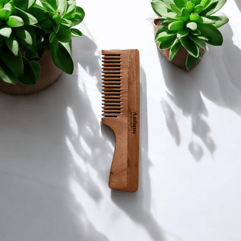 Premium Neem Wood Hair Comb | Natural Anti-Dandruff Hair Care Comb
