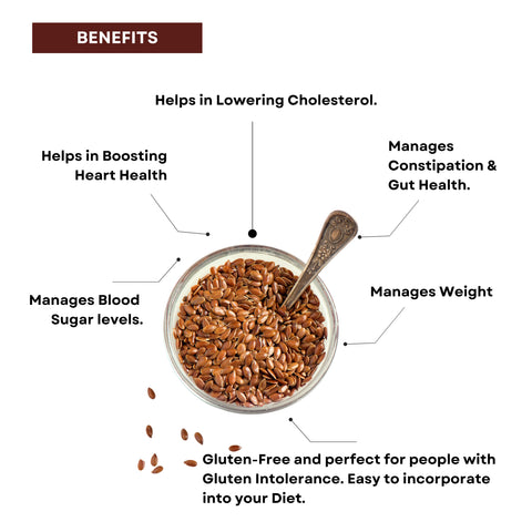Premium Organic Flax Seeds | Omega-3 Rich Linseed for Heart & Brain Health