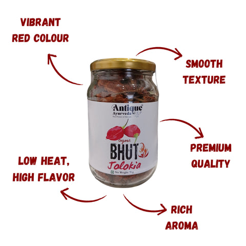 Bhut Jolokia Pods (Ghost Chilli) | Oven Dried Premium | 70 GM