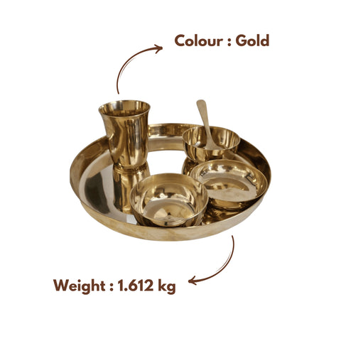 Kansa Bronze Dinner Set 3 | Premium Ayurvedic Dining Collection