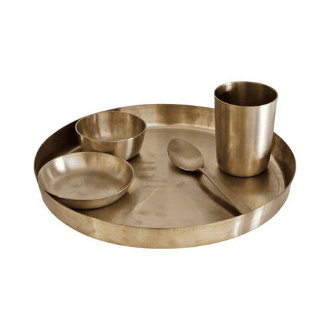 Kansa Bronze Dinner Set 1 | Foundation Ayurvedic Dining Collection