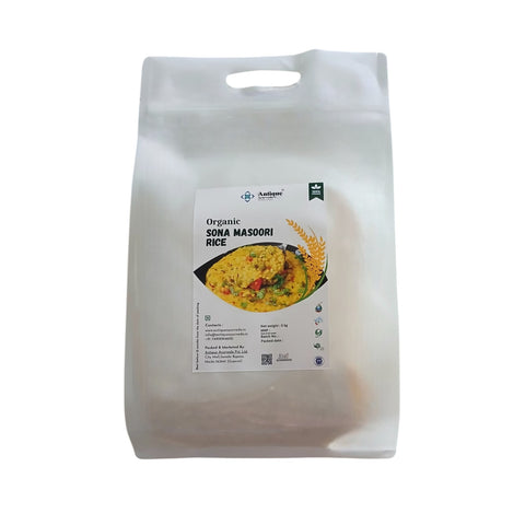 Organic Sona Masoori Rice | Premium Medium Grain for Daily Nutrition