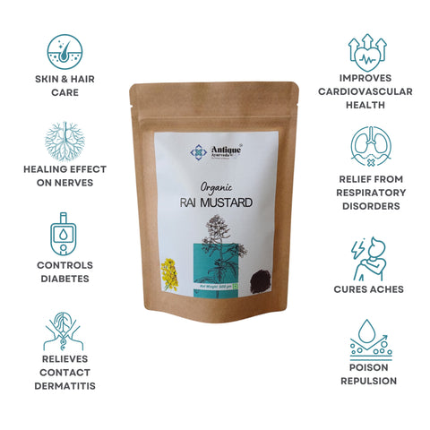 Organic Mustard Seeds (Rai)  | Premium Quality | 500 GM