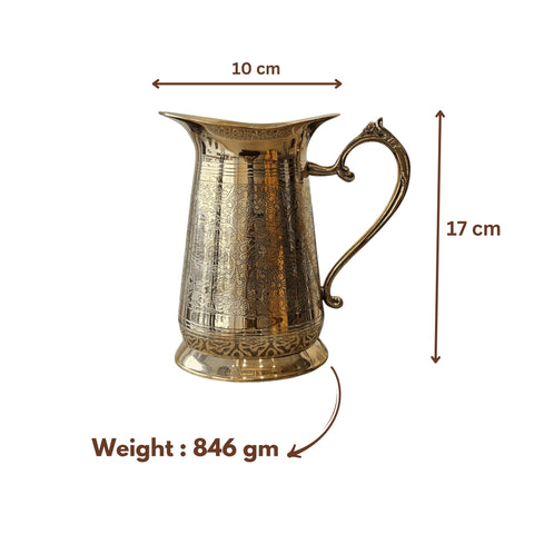 NAKAASHI BRASS JUG AND GLASS