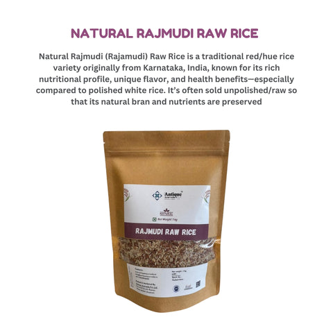 Natural Rajmudi Raw Rice | Premium Indigenous Karnataka Rice