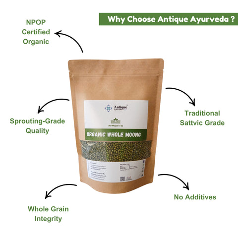 Organic Whole Moong Beans (Green Gram)
