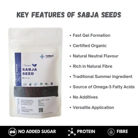 Organic Sabja Seeds | Sweet Basil Seeds