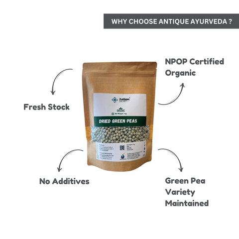 Organic Dried Green Peas | Premium Quality