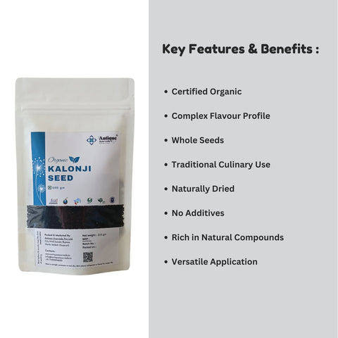 Organic Kalonji Seeds (Black Cumin / Nigella Sativa)