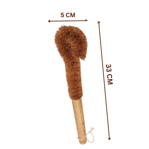 Natural Coconut Coir Bottle Brush for Eco-Friendly Deep Cleaning