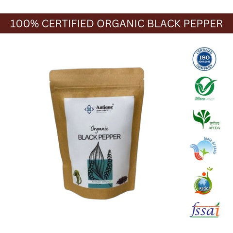 Organic Black Pepper (Kali Mirch) | Premium Peppercornss | 300 GM