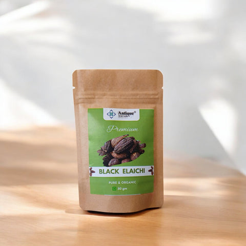 Organic Black Cardamom (Badi Elaichi) | Premium Large Pods | 100 GM (50g * 2)