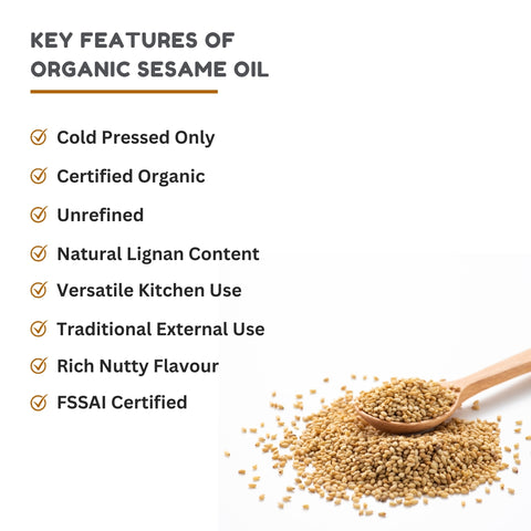 Organic Cold Pressed Sesame Oil (Til Ka Tel)