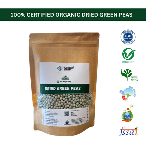 Organic Dried Green Peas | Premium Quality