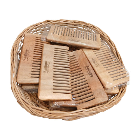 Premium Neem Wood Hair Comb | Natural Anti-Dandruff Hair Care Comb