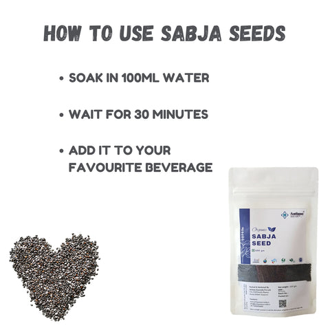 Organic Sabja Seeds | Sweet Basil Seeds for Natural Cooling & Weight Management