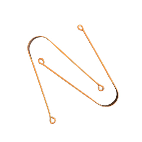 Copper Tongue Cleaner with Double Handle - Pure Metal Tongue Scraper - Pack of 2