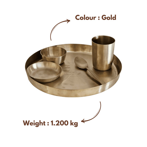 Kansa Bronze Dinner Set 1 | Foundation Ayurvedic Dining Collection
