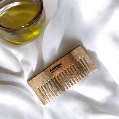 Premium Neem Wood Hair Comb | Natural Anti-Dandruff Hair Care Comb